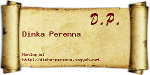 Dinka Perenna névjegykártya